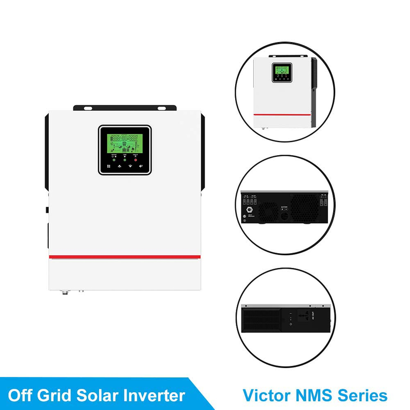 Convertitore CC-CA per inverter solare off-grid Convertitore a onda sinusoidale pura da 1,5 kW 24 V per sistema solare con caricatore solare MPPT