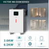 Sistemi energetici di progettazione integrata Inverter solare on/off da 3,6KW 6,2KW con attivazione automatica della batteria al litio incorporata