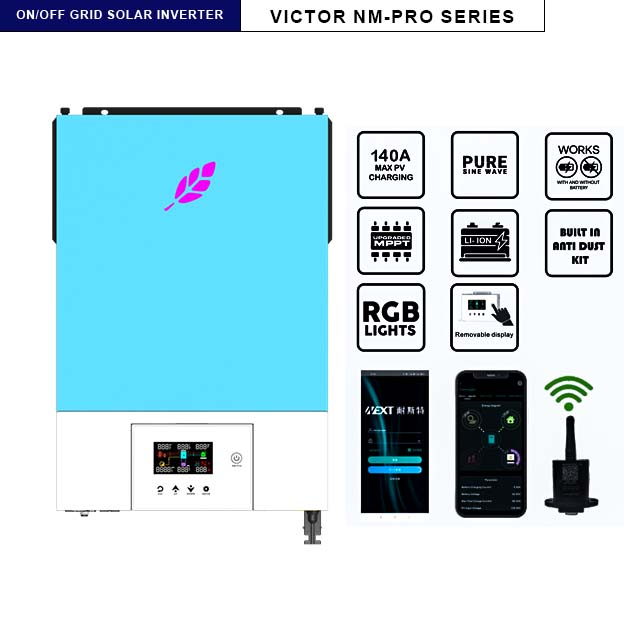 NEXTPOWER ON/OFF GRID 6.2kw 48V Inverter solare ibrido onda sinusoidale pura MPPT 90-450V Voltaggio