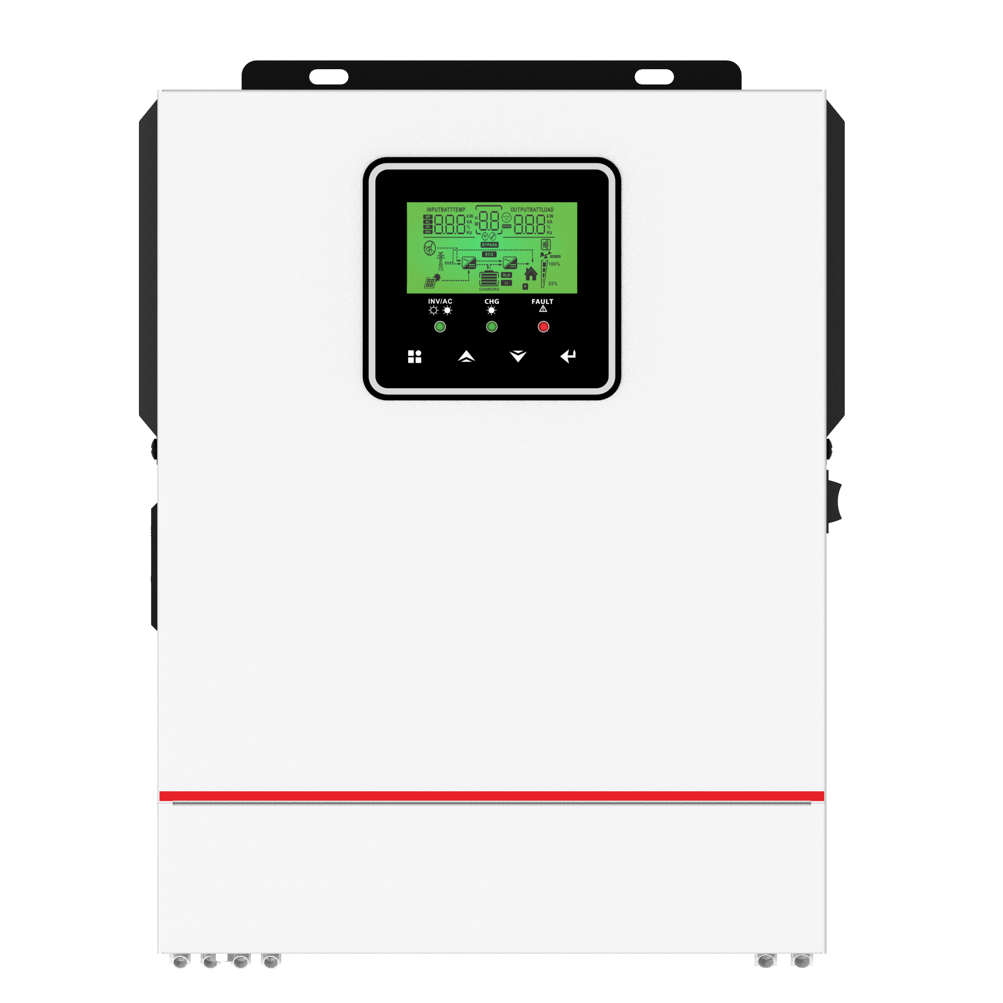  Inverter solare a onda sinusoidale pura di piccole dimensioni da 1200VA 800W 12V 40A MPPT incorporato PV 20-150VDC