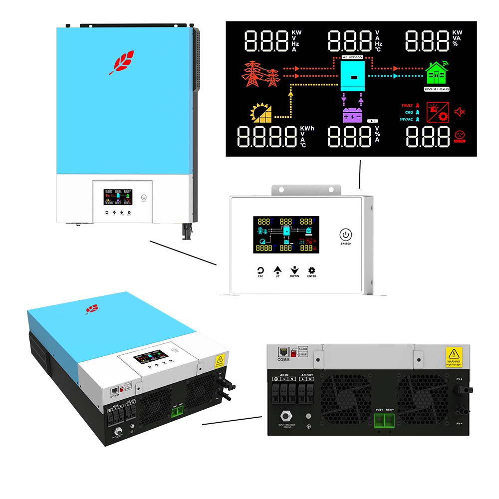 NEXTPOWER ON/OFF GRID 6.2kw 48V Inverter solare ibrido onda sinusoidale pura MPPT 90-450V Voltaggio